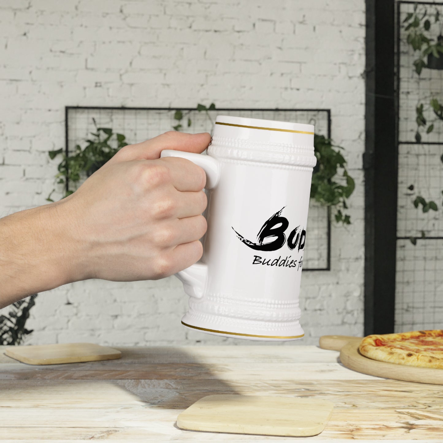 Buddy Line Logo Stein Mug