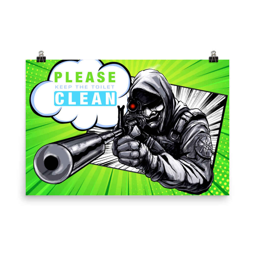 Clean Toilet Poster