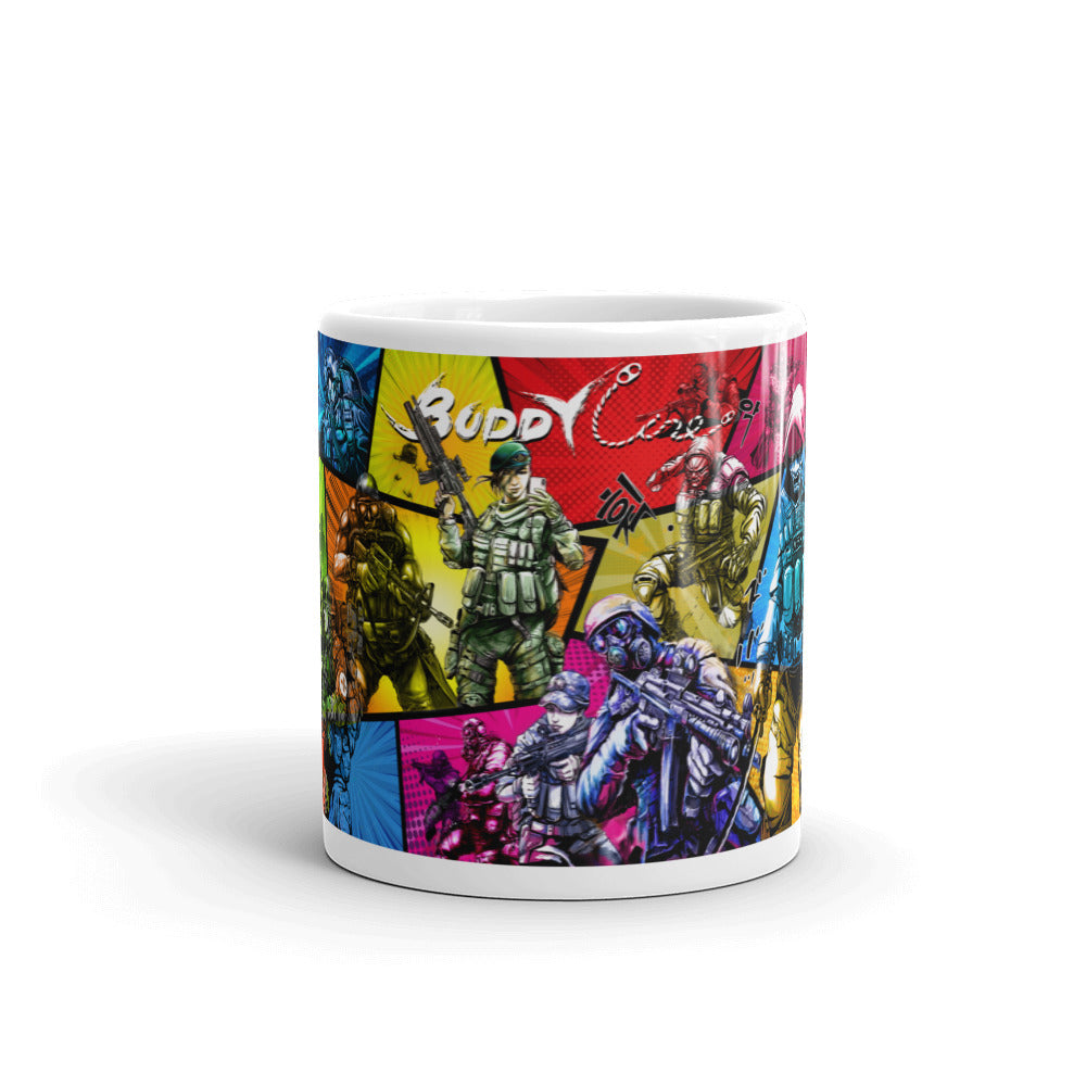 Buddyline Collage White Mug