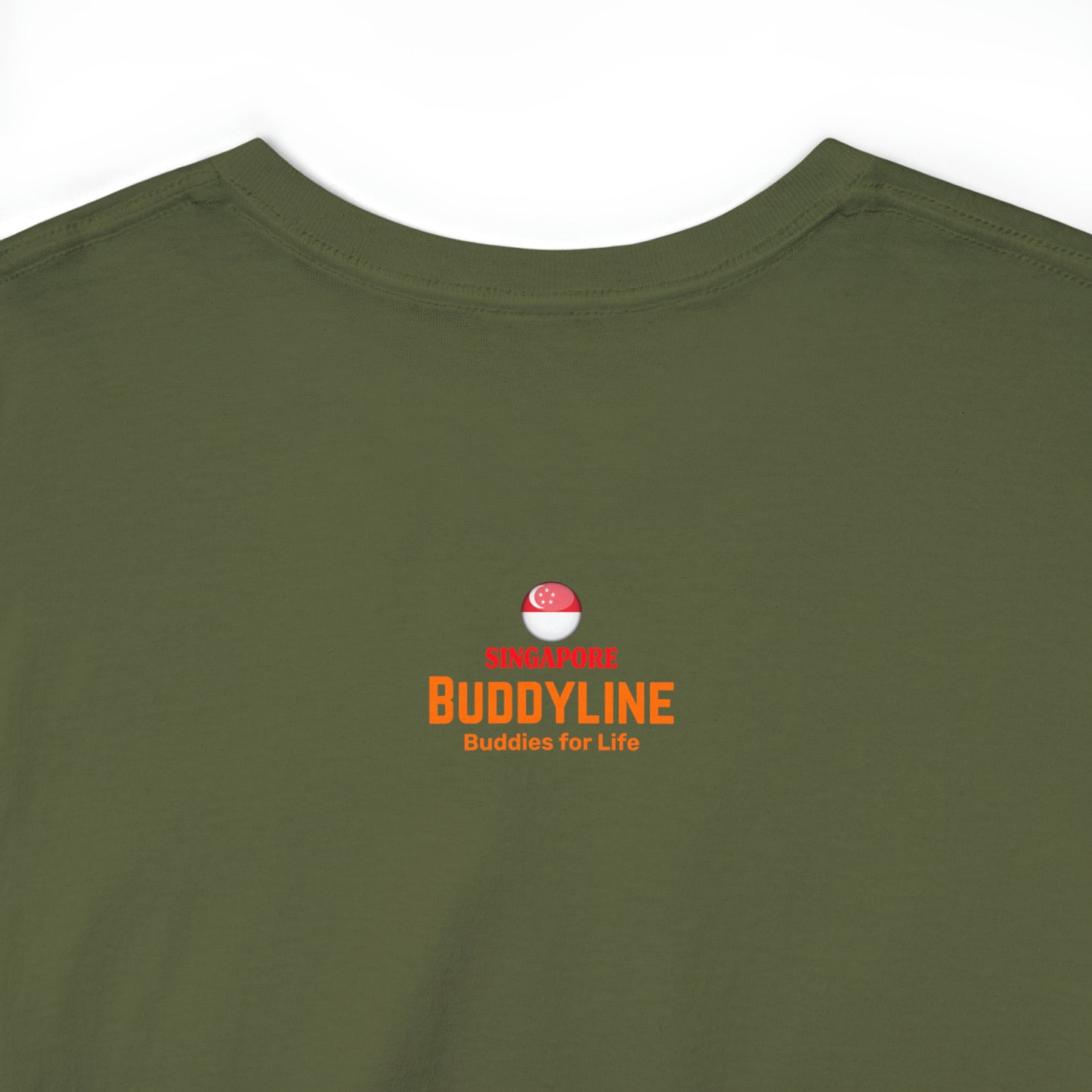 Buddy Line Unisex Heavy Cotton Tee (orange text)