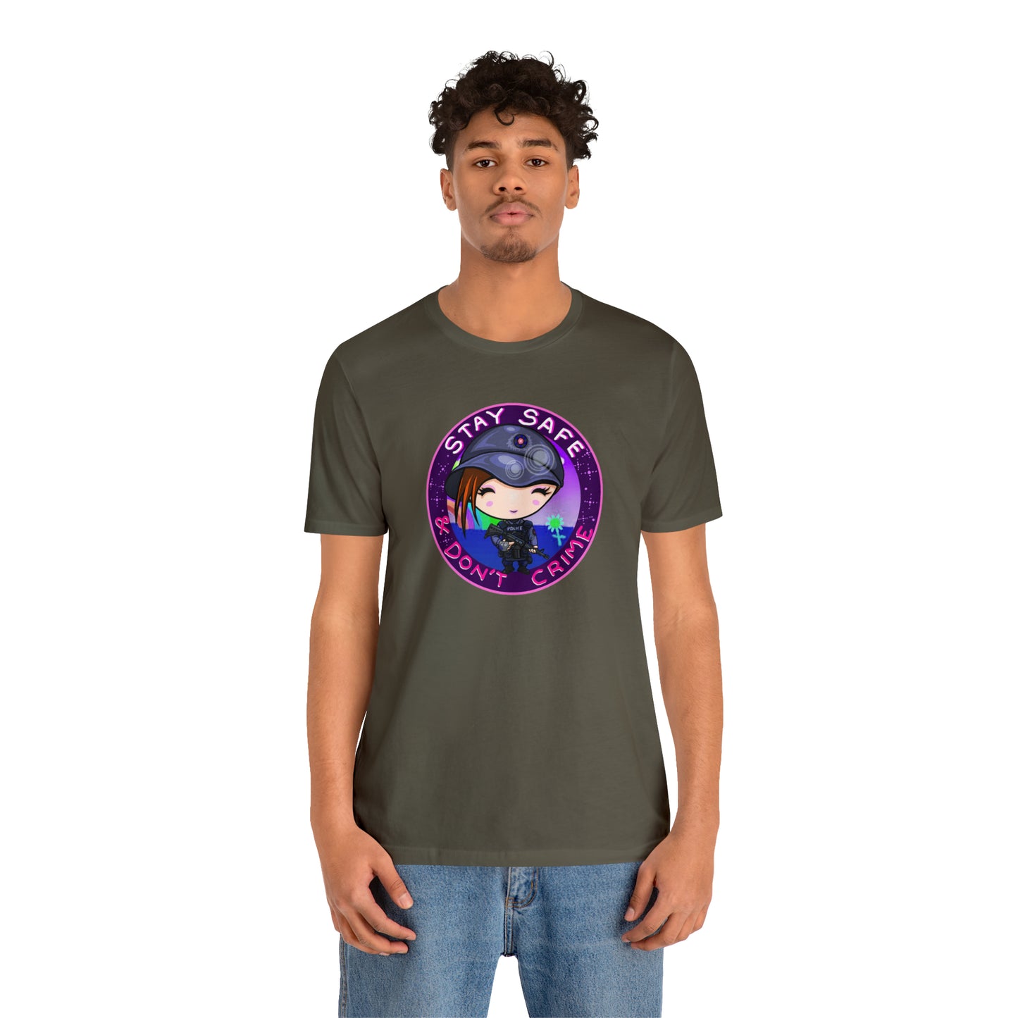 Stay Safe Don't Crime Unisex Jersey Short Sleeve Tee