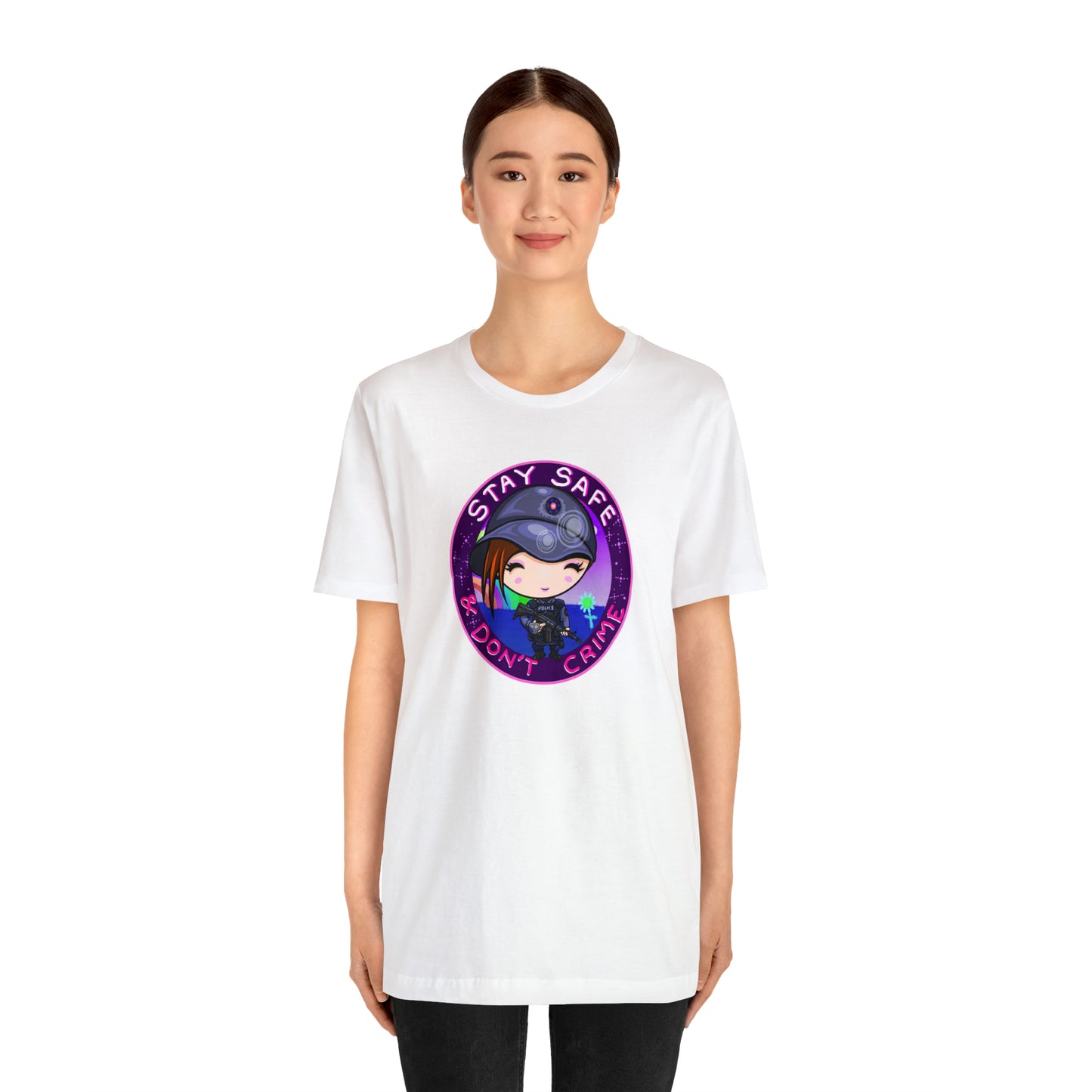 Stay Safe Don't Crime Unisex Jersey Short Sleeve Tee