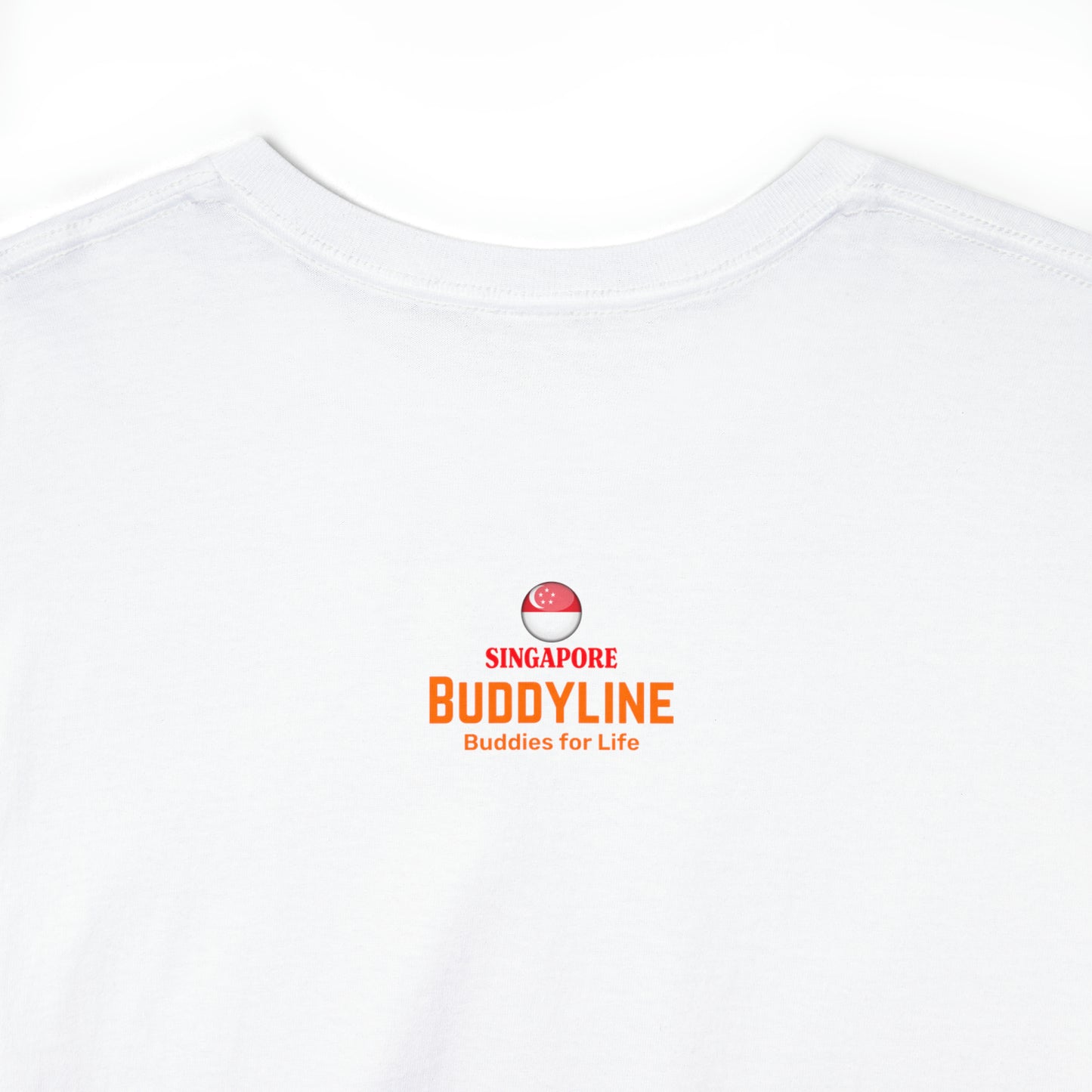 Buddy Line Unisex Heavy Cotton Tee (orange text)