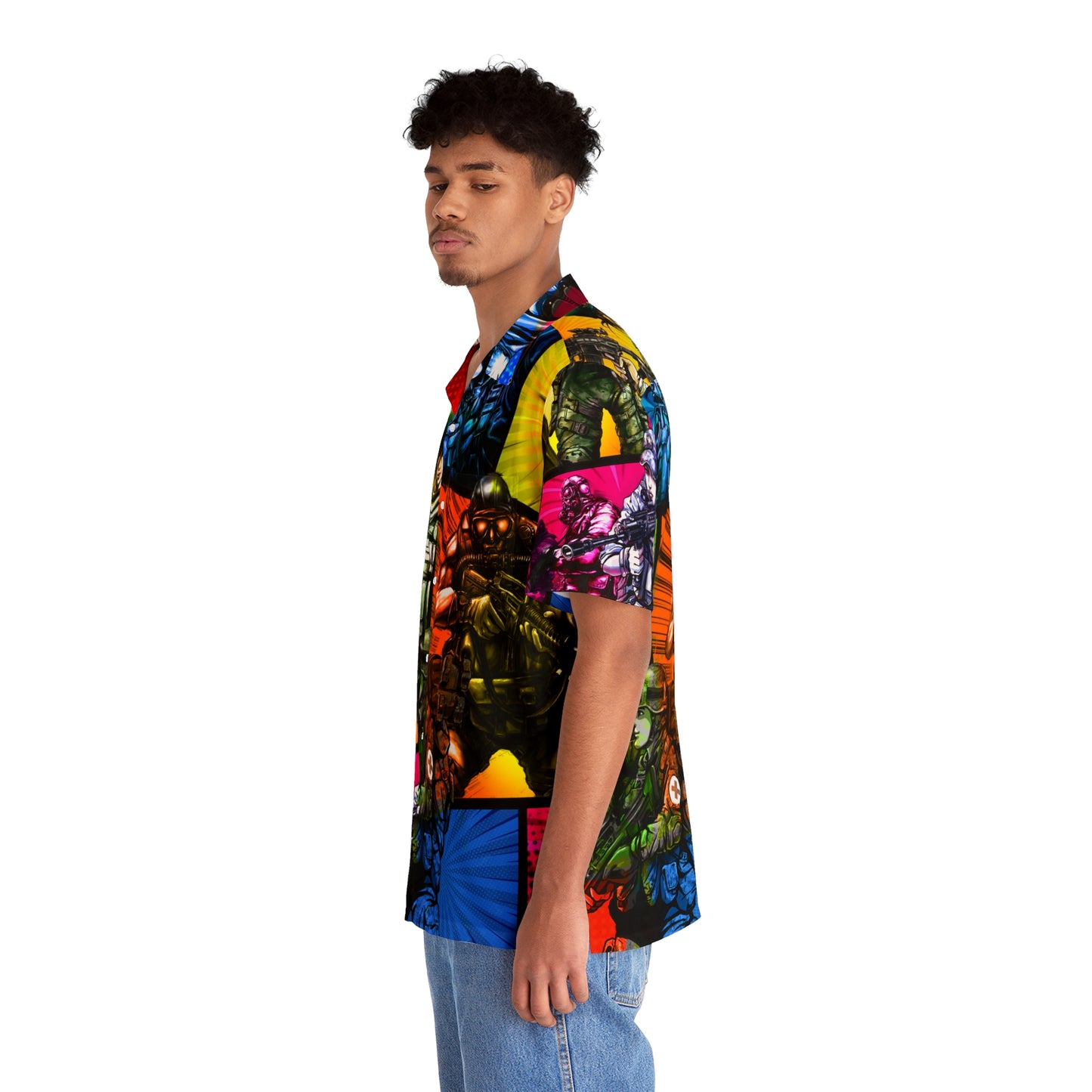 Buddy Line Men's Hawaiian Shirt (AOP)