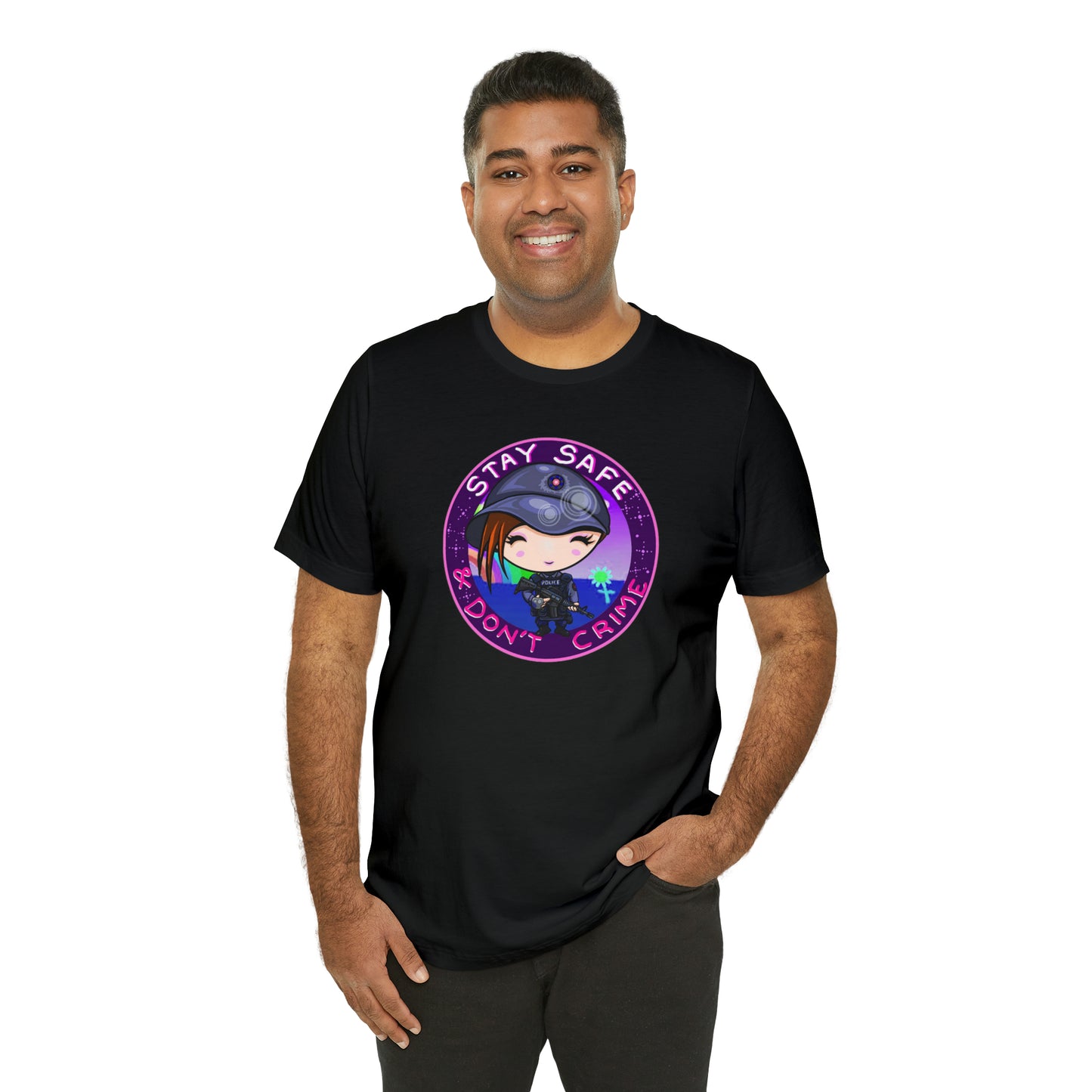 Stay Safe Don't Crime Unisex Jersey Short Sleeve Tee