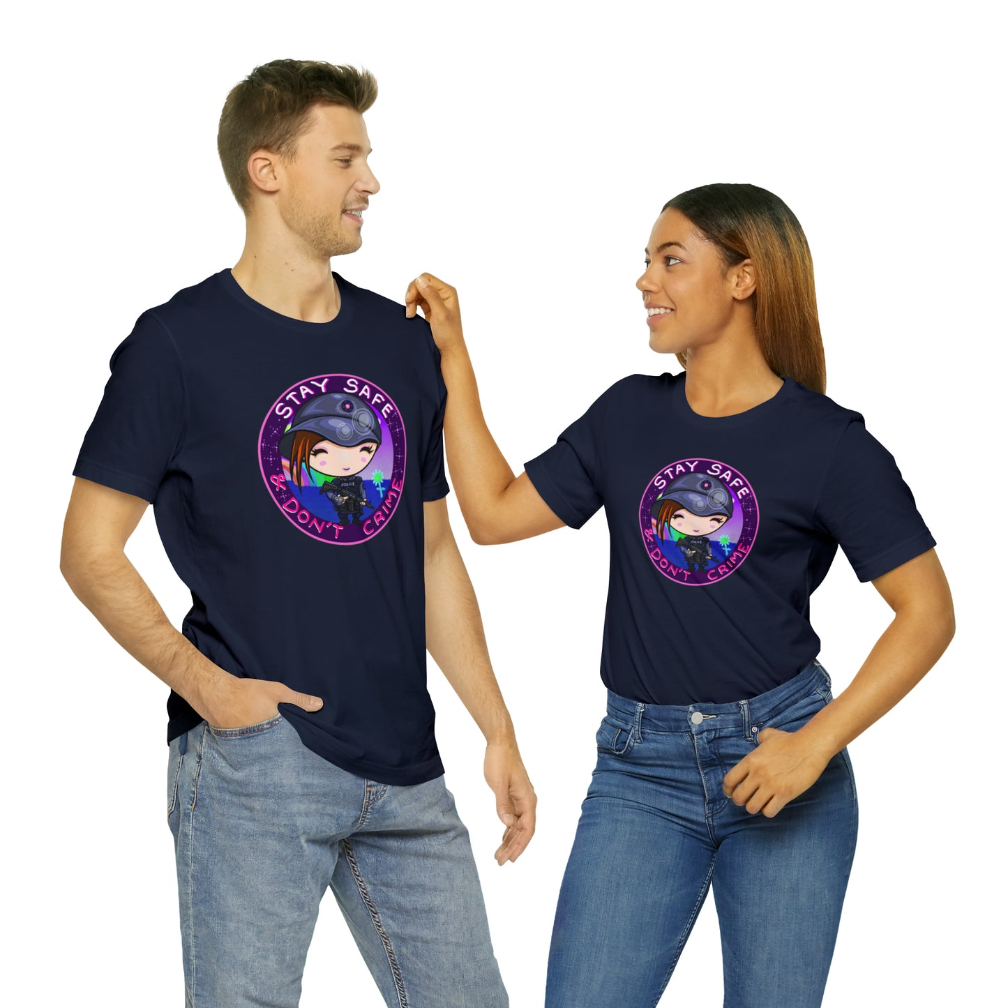 Stay Safe Don't Crime Unisex Jersey Short Sleeve Tee