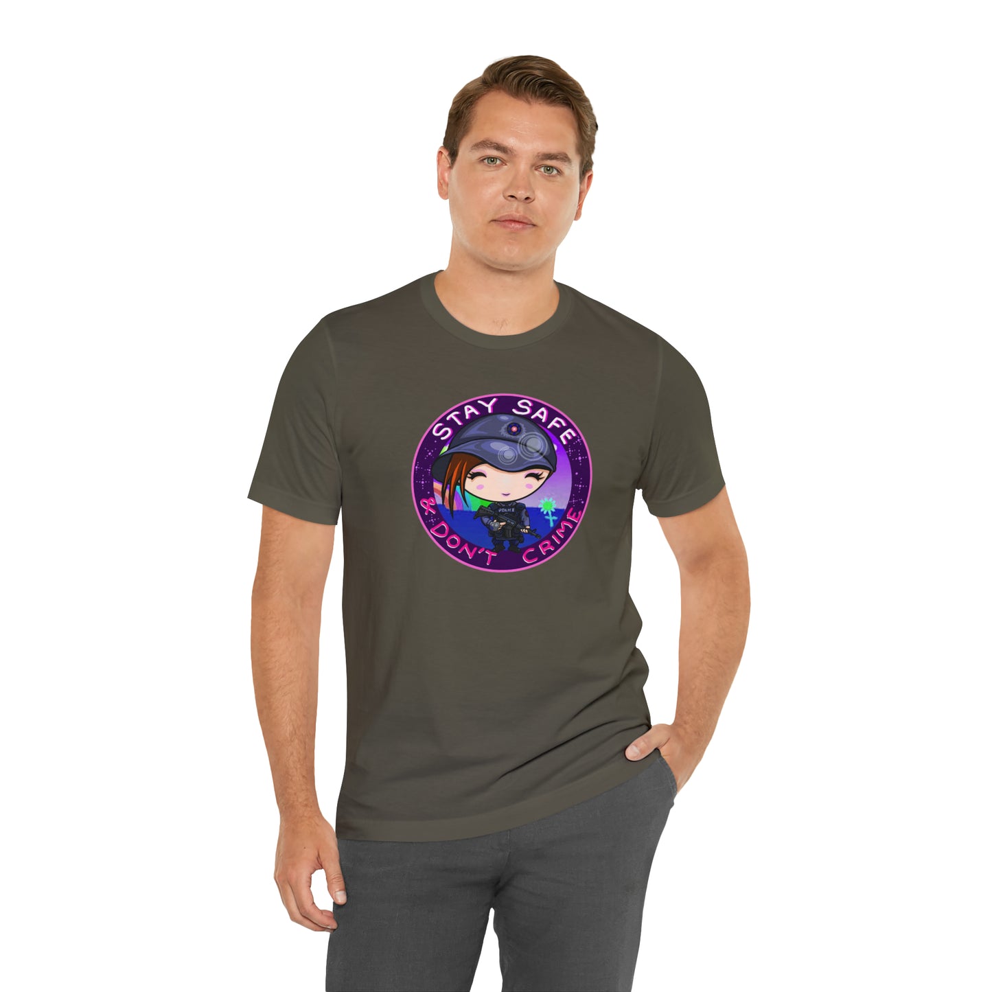 Stay Safe Don't Crime Unisex Jersey Short Sleeve Tee
