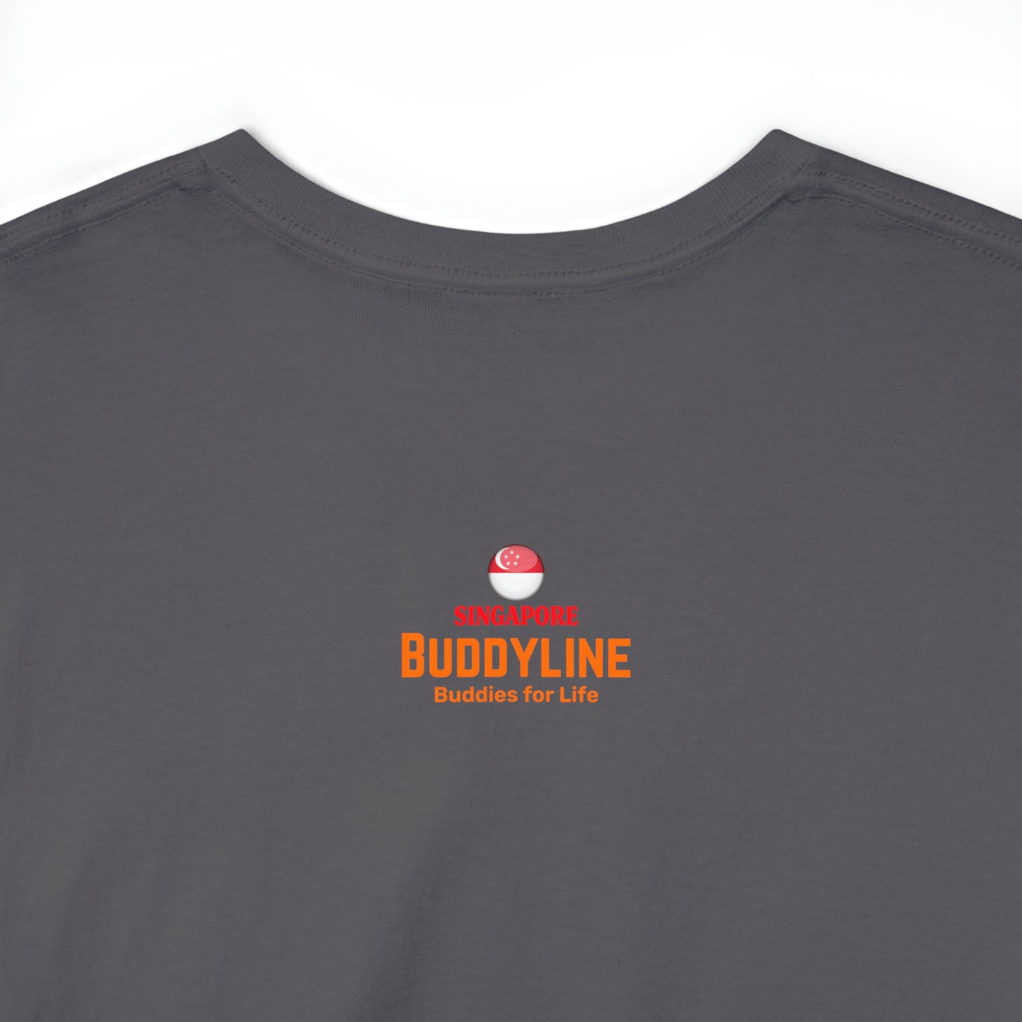 Buddy Line Unisex Heavy Cotton Tee (orange text)