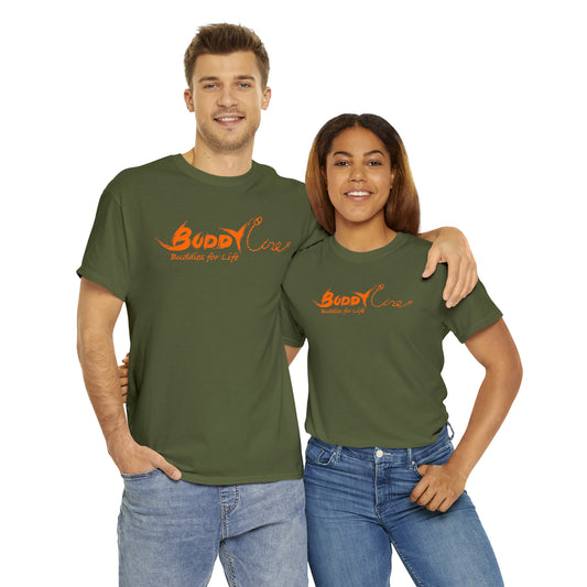 Buddy Line Unisex Heavy Cotton Tee (orange text)