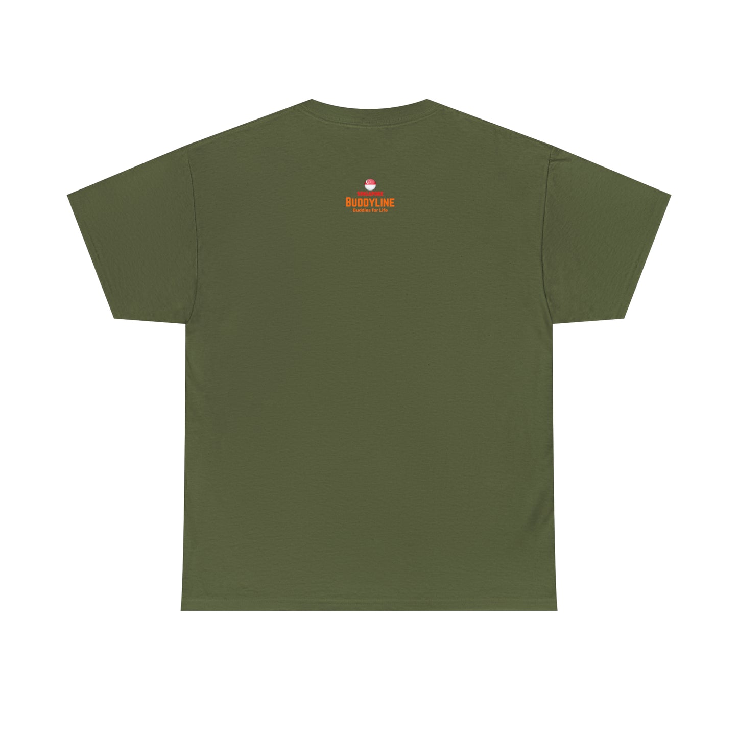 Buddy Line Unisex Heavy Cotton Tee (orange text)