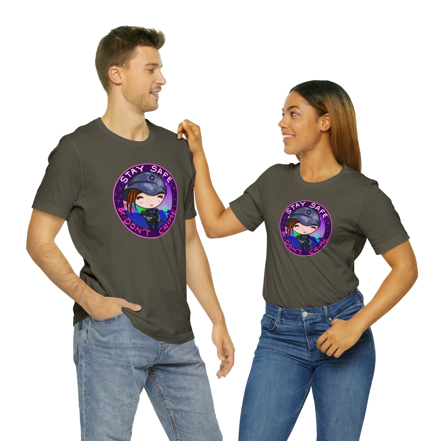 Stay Safe Don't Crime Unisex Jersey Short Sleeve Tee
