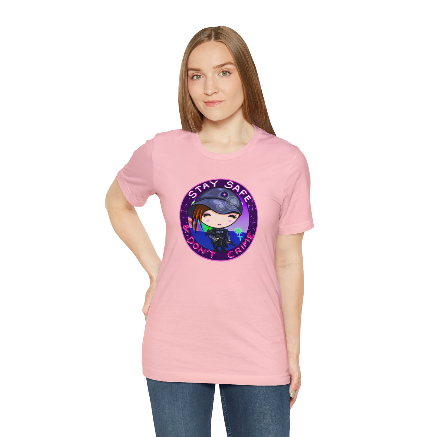 Stay Safe Don't Crime Unisex Jersey Short Sleeve Tee