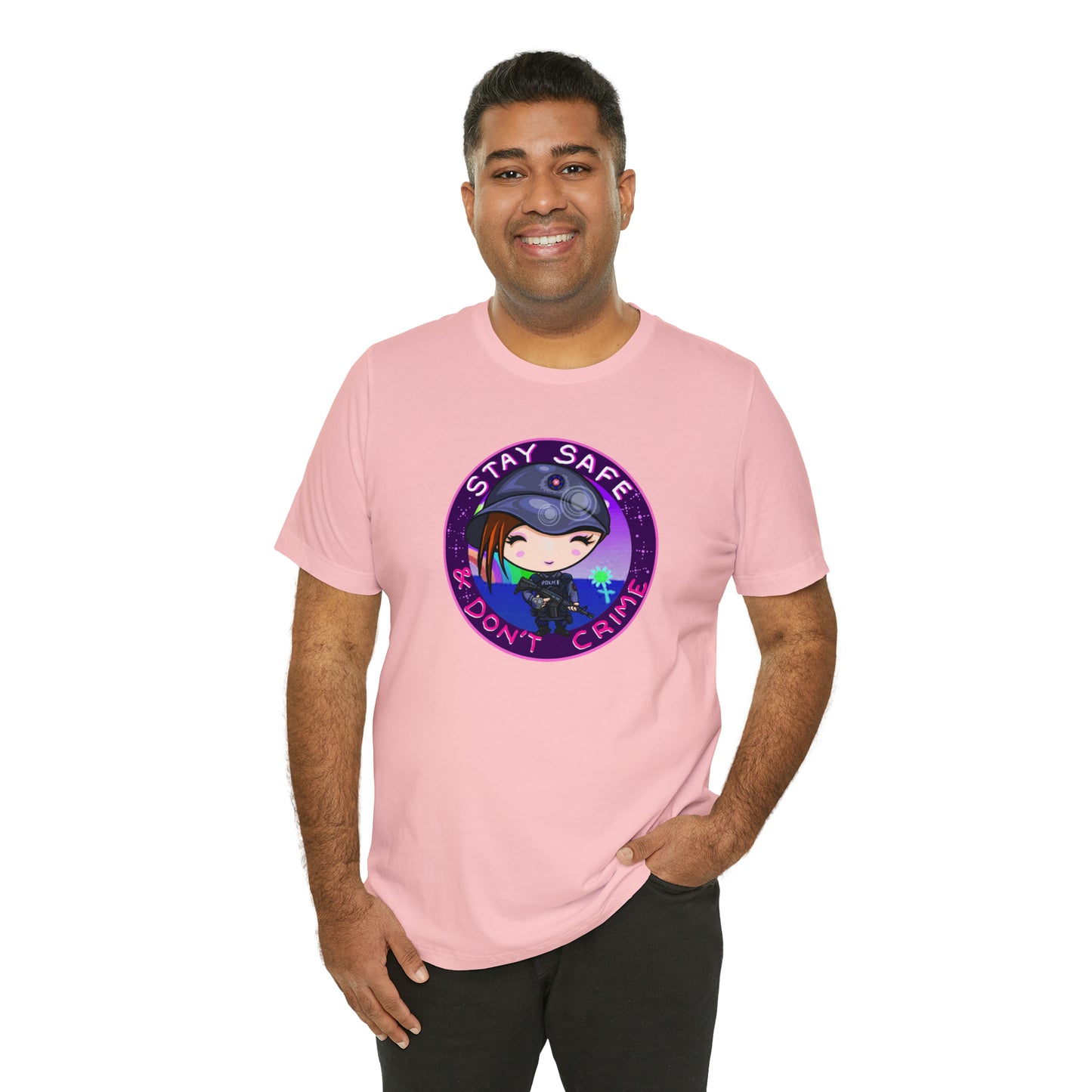 Stay Safe Don't Crime Unisex Jersey Short Sleeve Tee
