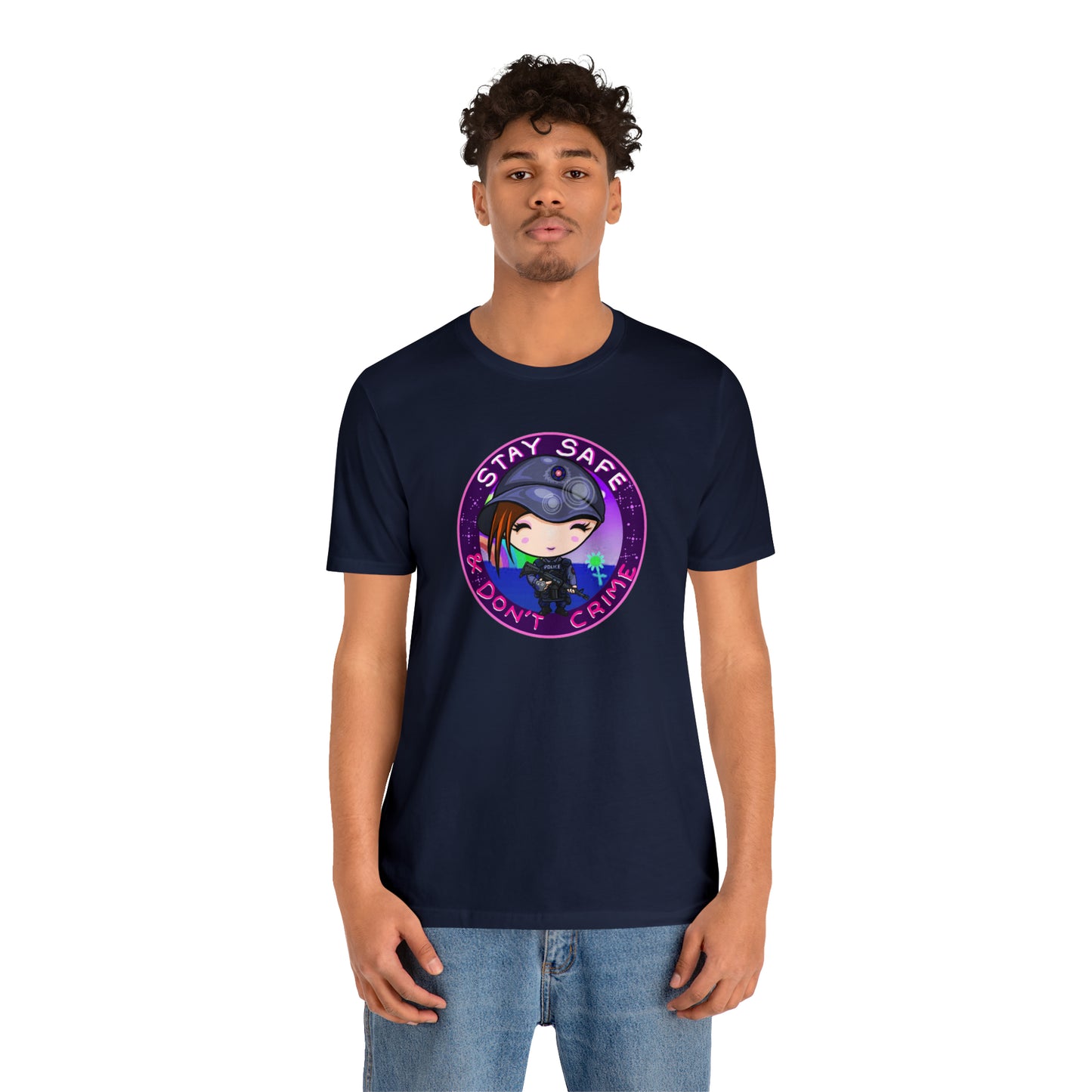 Stay Safe Don't Crime Unisex Jersey Short Sleeve Tee