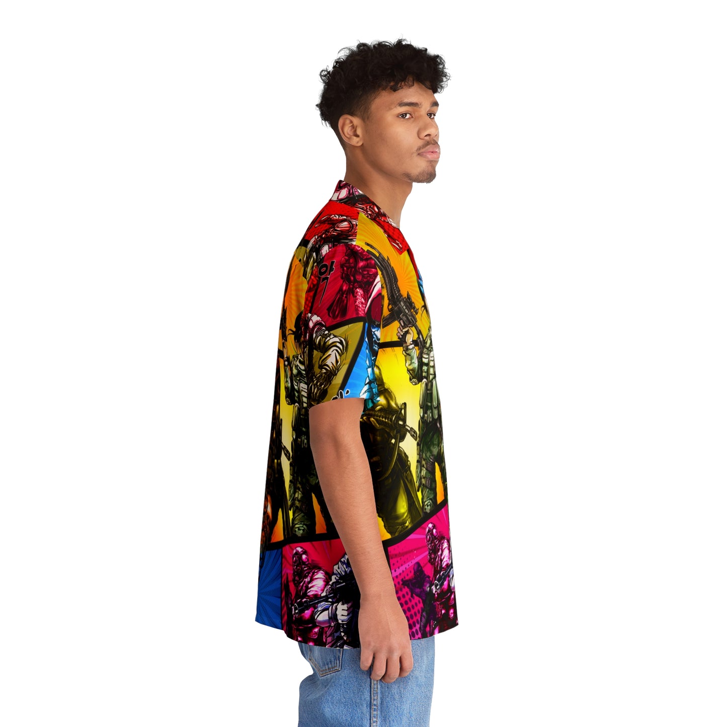 Buddy Line Men's Hawaiian Shirt (AOP)