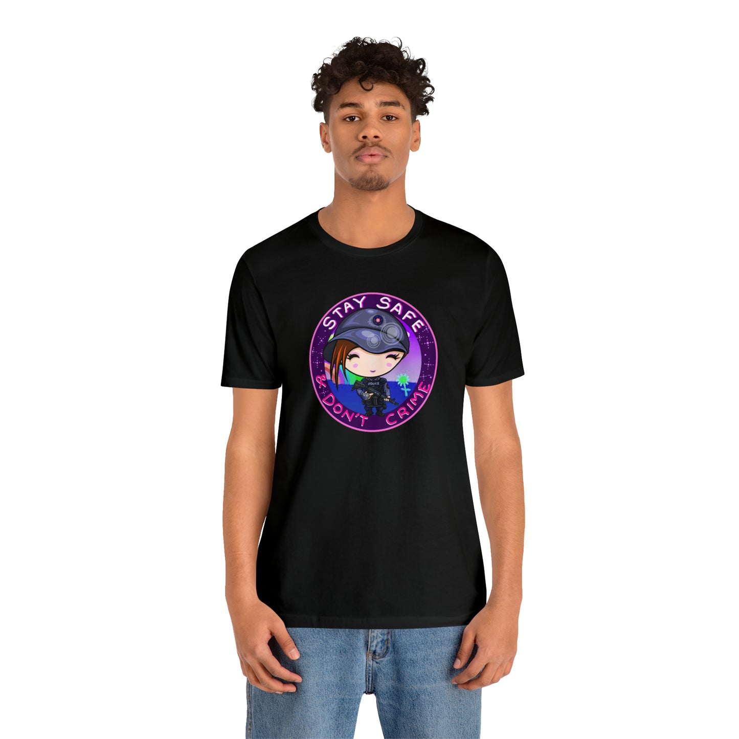 Stay Safe Don't Crime Unisex Jersey Short Sleeve Tee