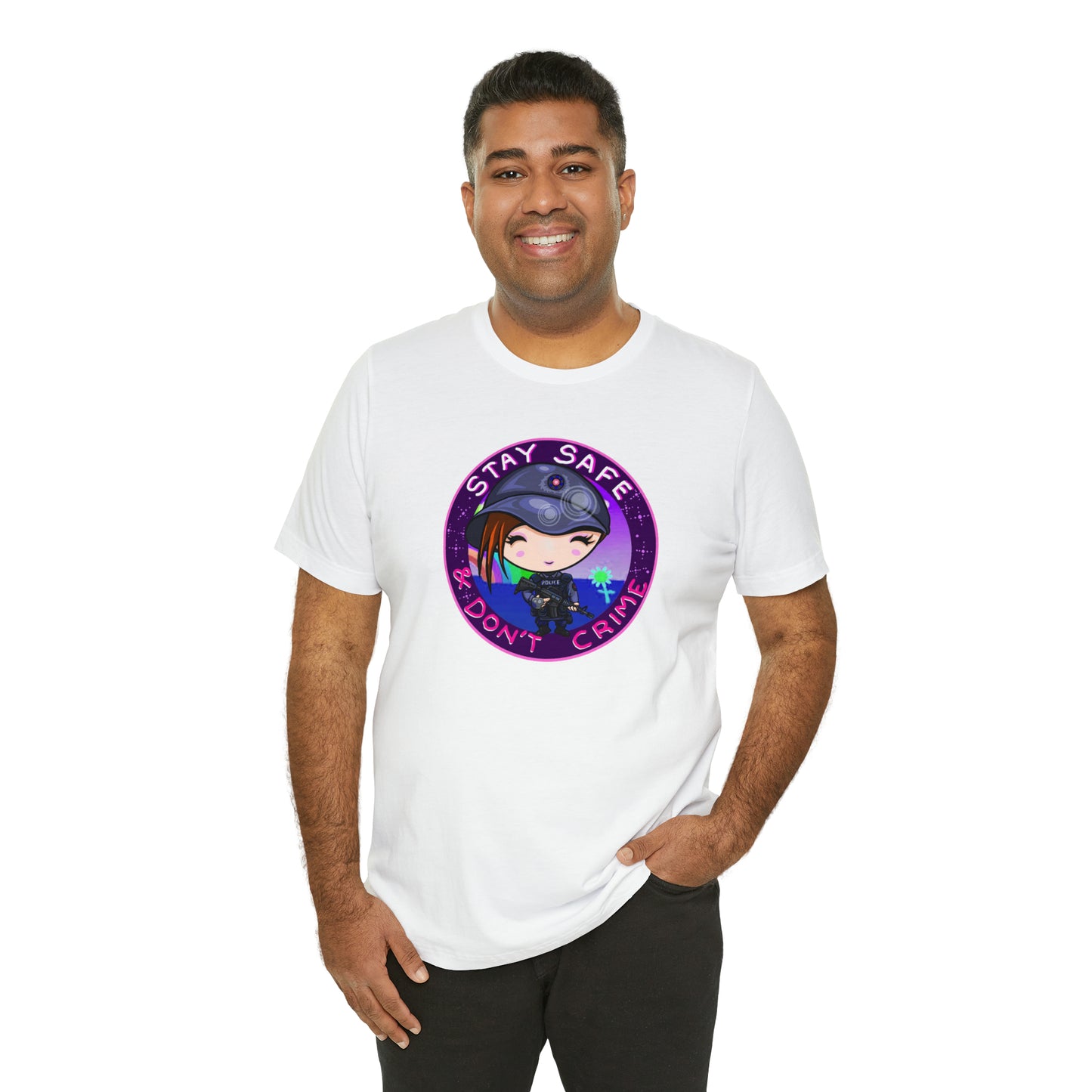 Stay Safe Don't Crime Unisex Jersey Short Sleeve Tee