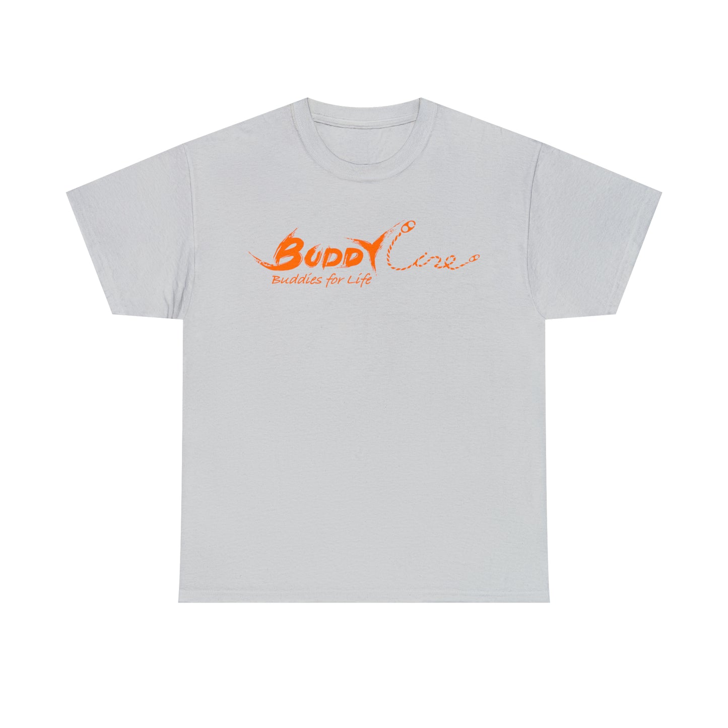 Buddy Line Unisex Heavy Cotton Tee (orange text)