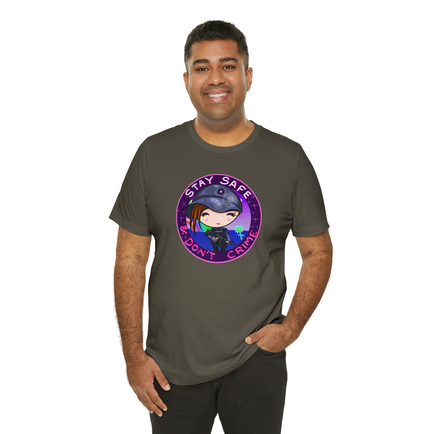 Stay Safe Don't Crime Unisex Jersey Short Sleeve Tee