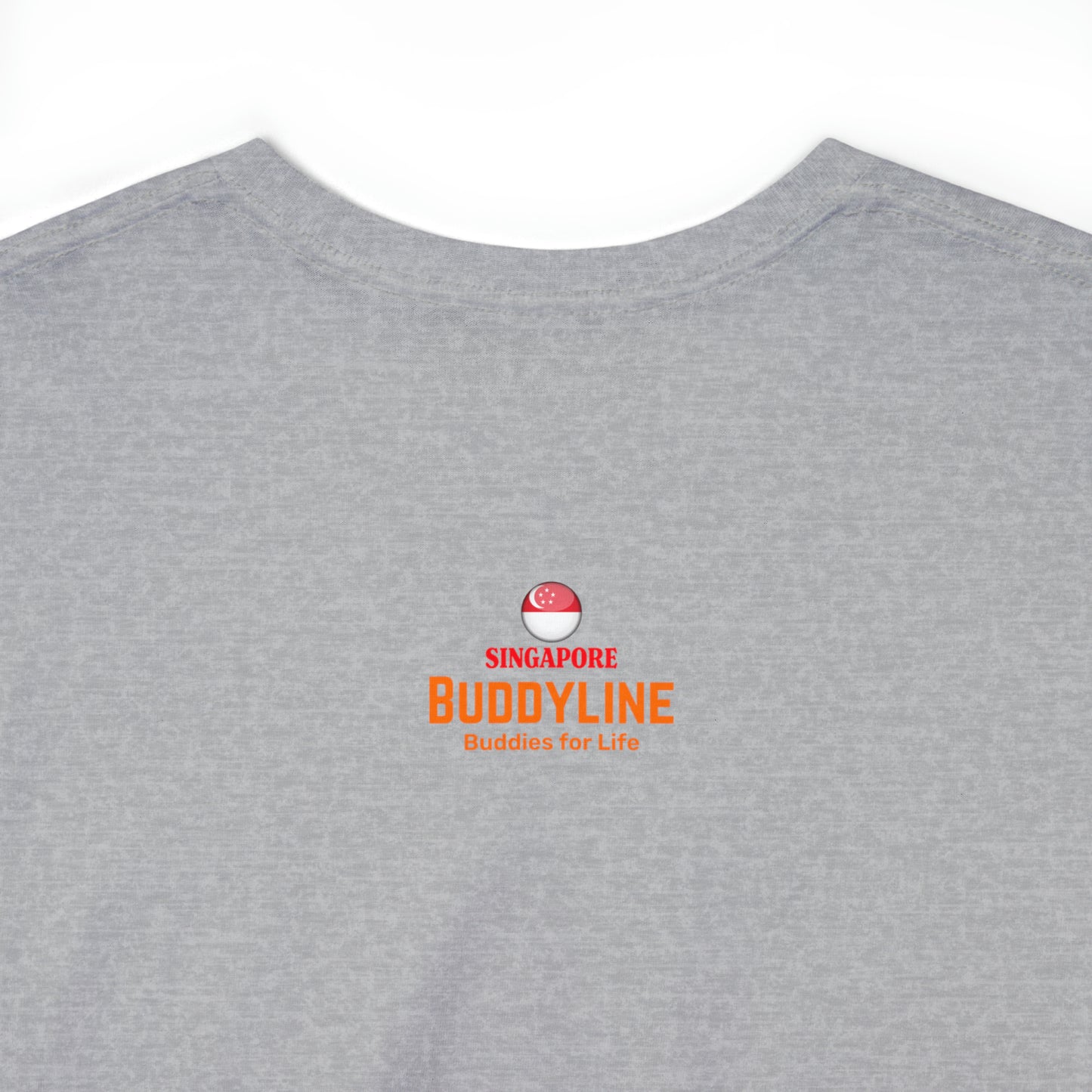 Buddy Line Unisex Heavy Cotton Tee (orange text)