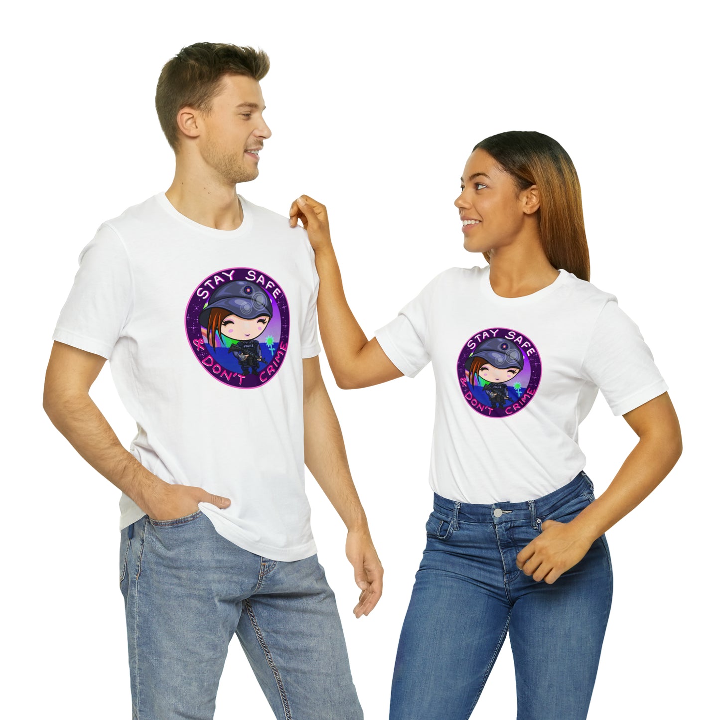 Stay Safe Don't Crime Unisex Jersey Short Sleeve Tee