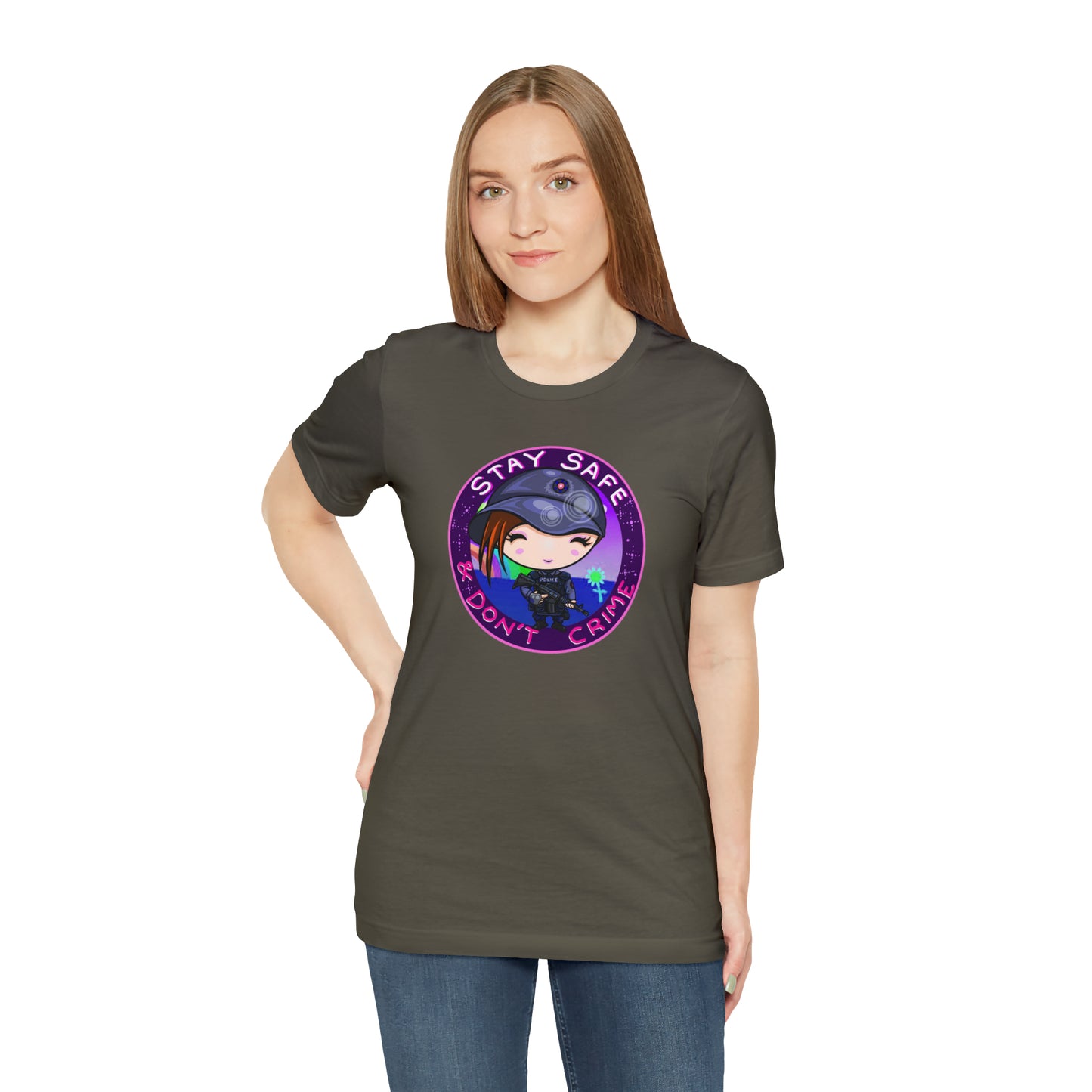 Stay Safe Don't Crime Unisex Jersey Short Sleeve Tee