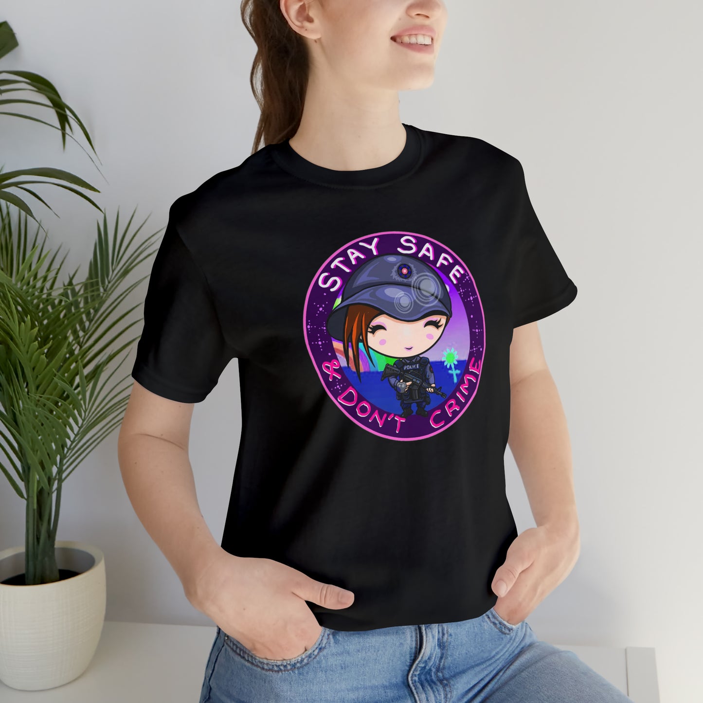 Stay Safe Don't Crime Unisex Jersey Short Sleeve Tee