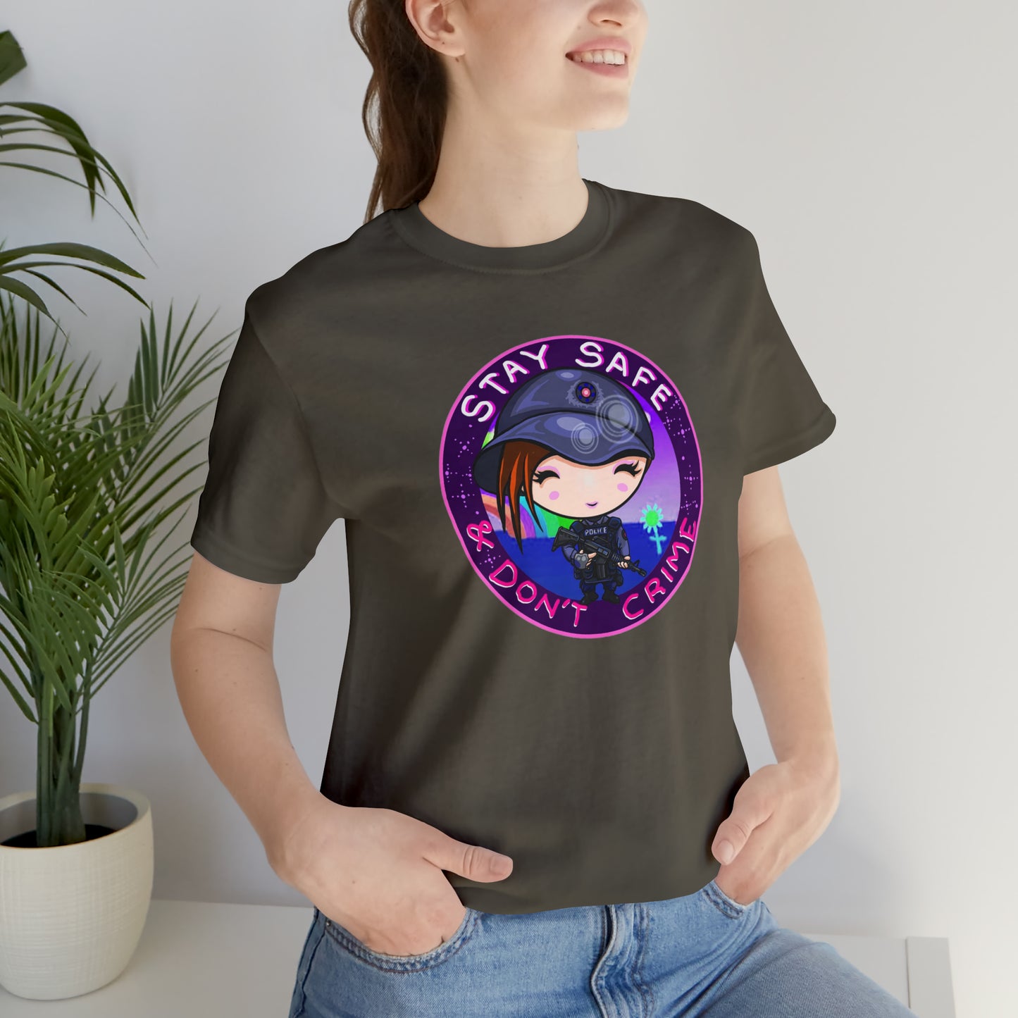 Stay Safe Don't Crime Unisex Jersey Short Sleeve Tee