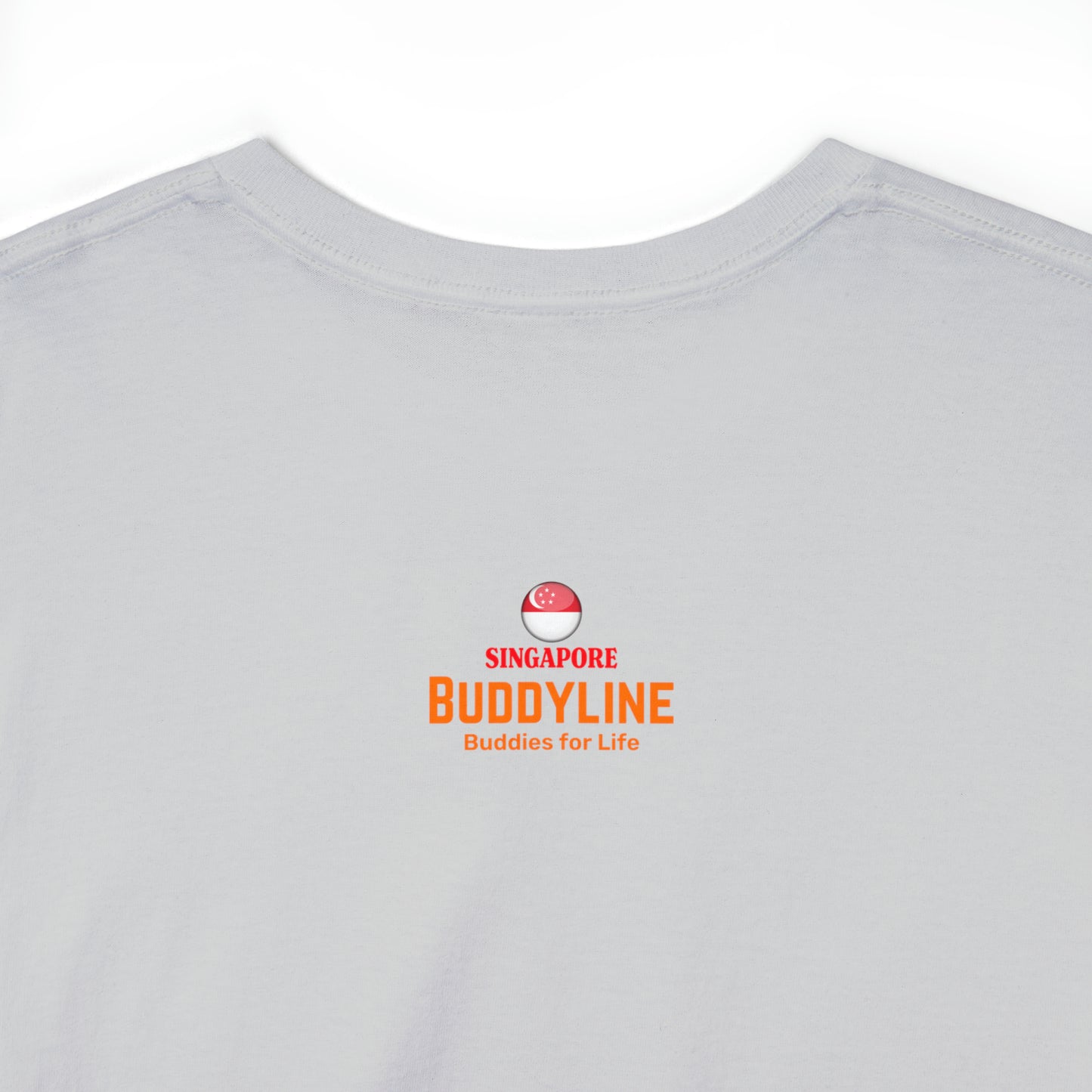Buddy Line Unisex Heavy Cotton Tee (orange text)