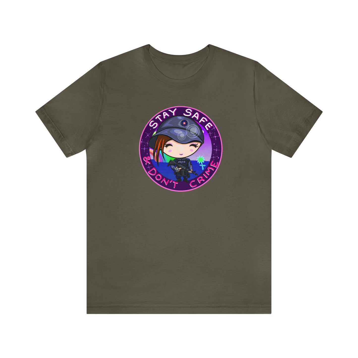Stay Safe Don't Crime Unisex Jersey Short Sleeve Tee