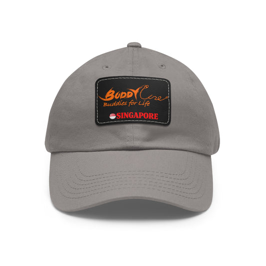 Buddyline Dad Hat with Leather Patch (Rectangle)