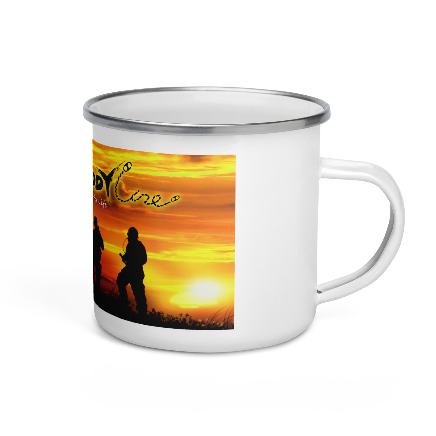 Sunrise Buddy Line Enamel Mug